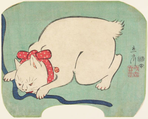 cat with string art hiroshige