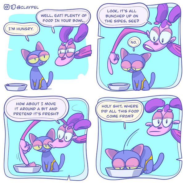 cat and food comic