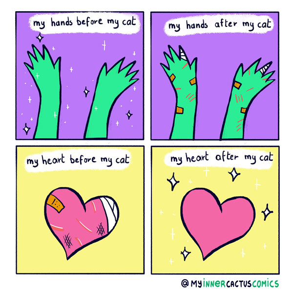 cats shred our hearts and our hands comic