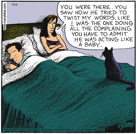 cat on bed therapist comic