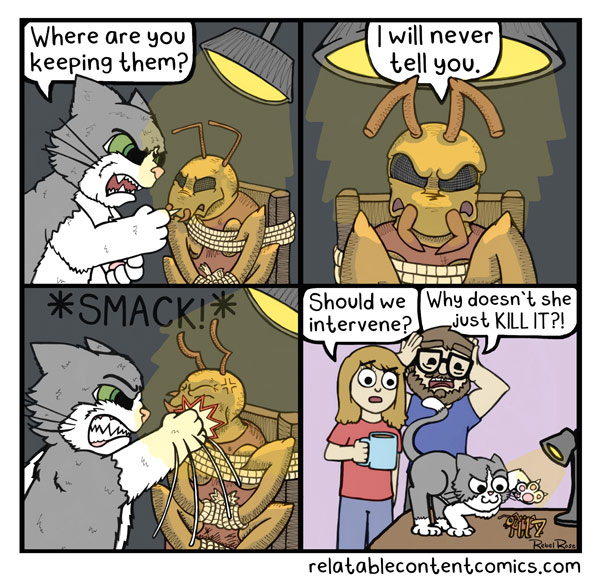 cats kill prey comic