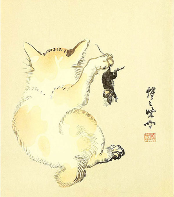 cat and mouse asian art