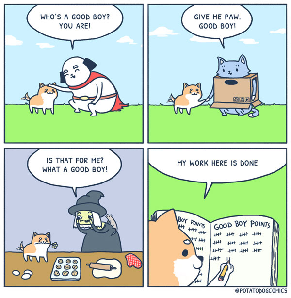 good boy cat comic