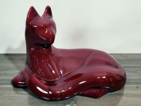 ceramic red cat art