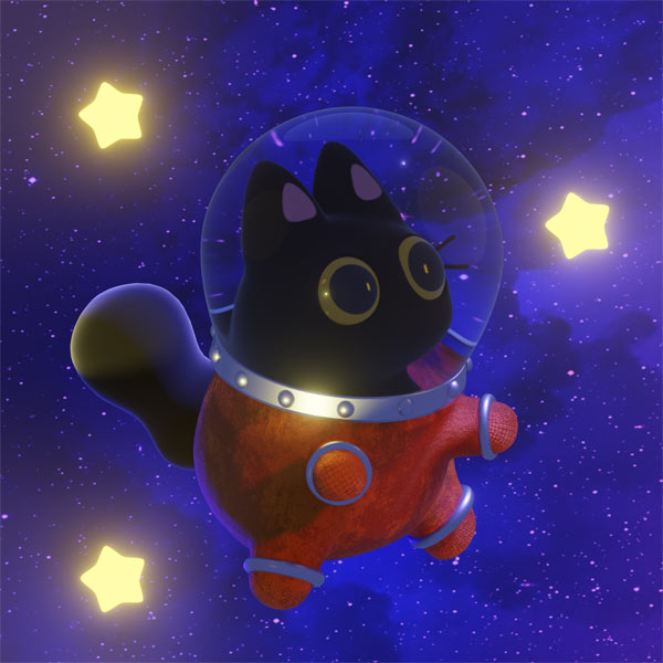 space cat art