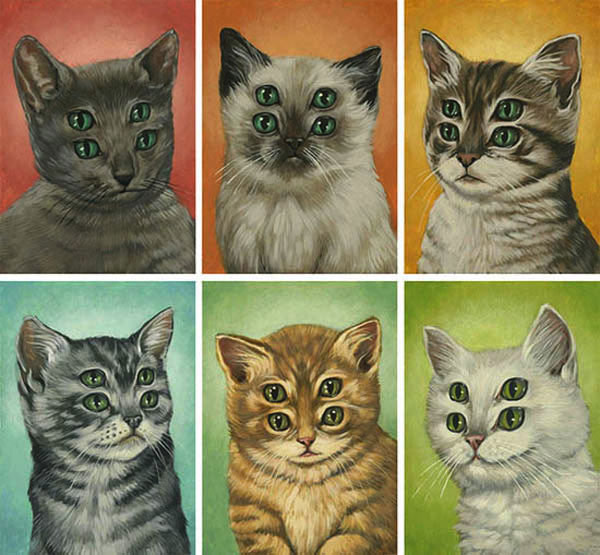 cats with four eyes art