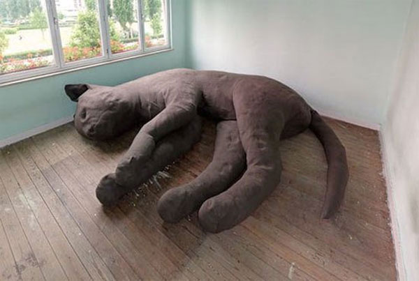 giant cat couch art