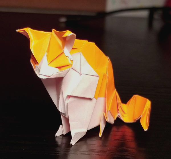 origami cat art