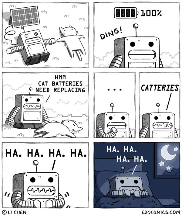 cat batteries comic