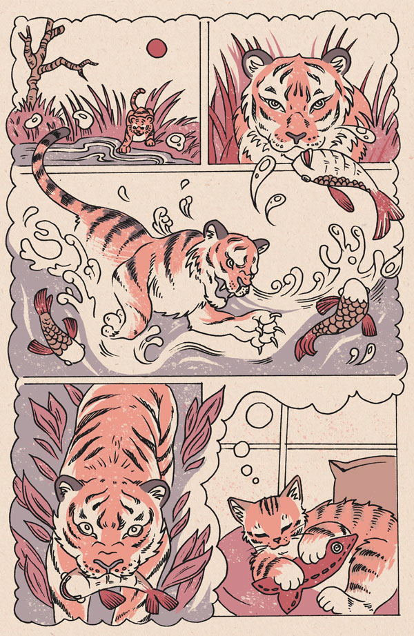 cat dreams of being a tiger comic