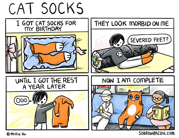 cat feet comic