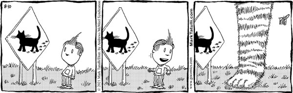 giant cat crossing comic