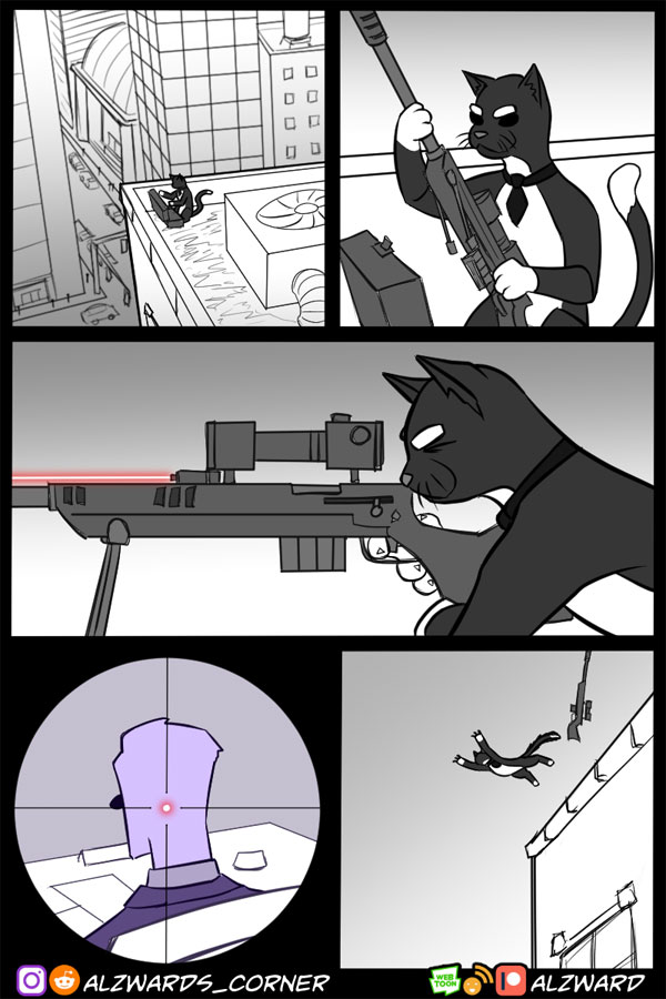 cat assassin laser comic