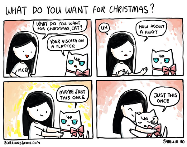 what cats want for xmas comic