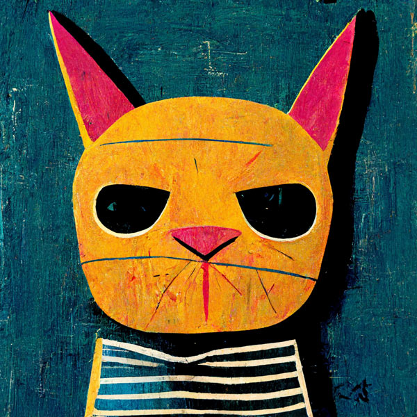 basquiat cat art