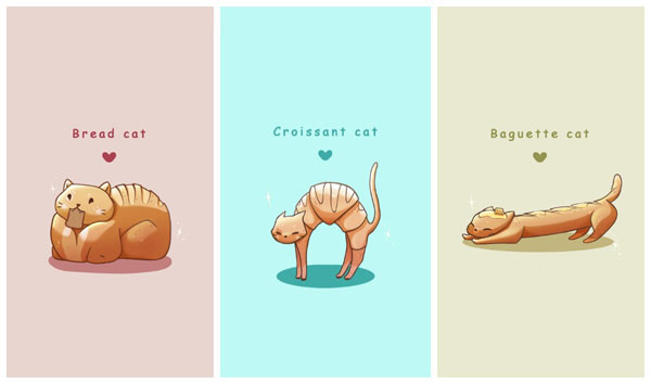 art bread cats