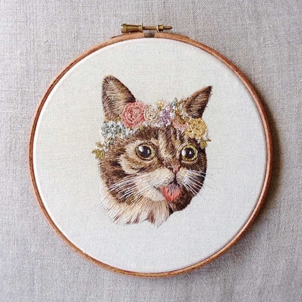 bub the cat embroidery