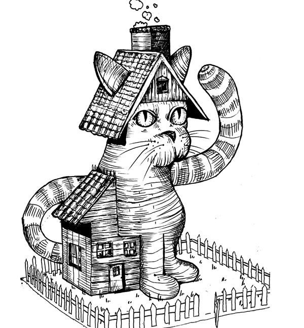 house cat art