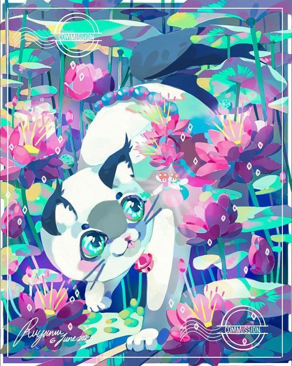 lily cat art