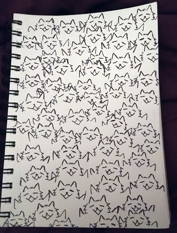 cat doodles art