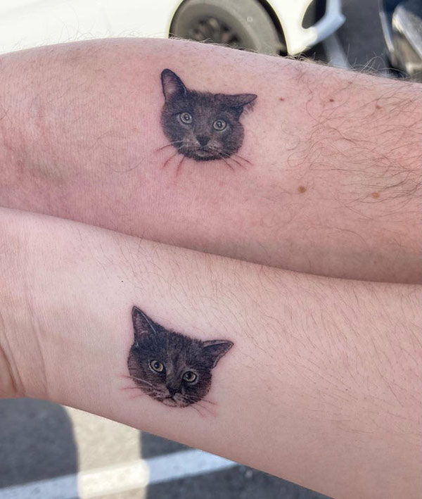 cat tattoo art