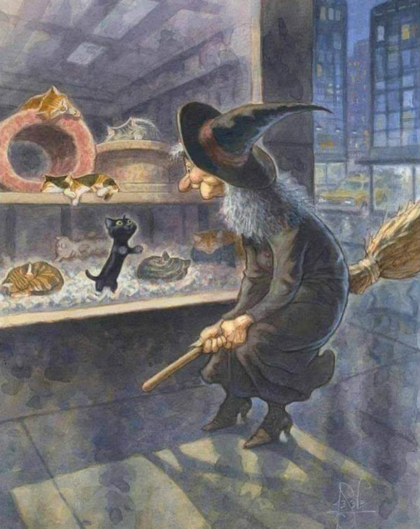 witch pet store art