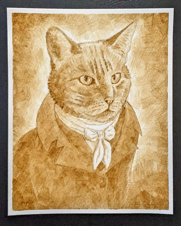 portrait of a cat art