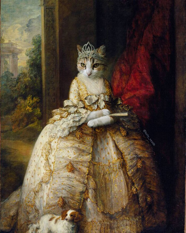 royalty cat painting