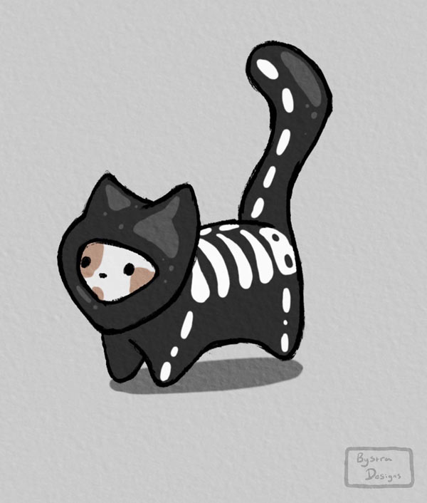 spooky cat  art