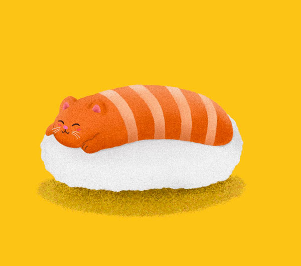 sushi cat art