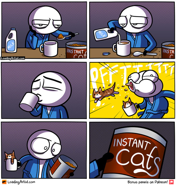 cat coffee comic