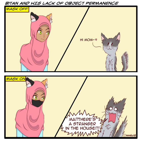 scaring the cat comic
