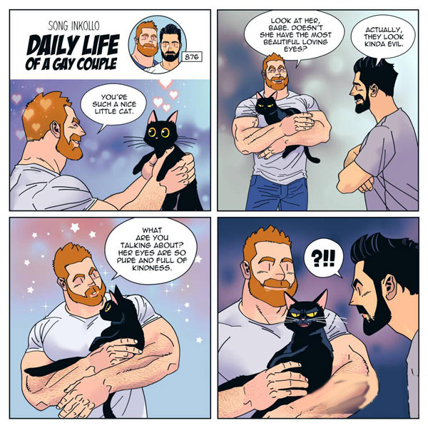 gay cat owner comic