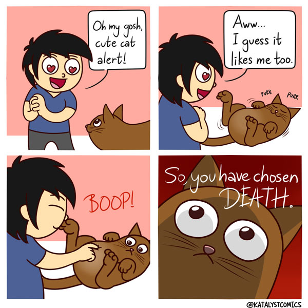 instant death cat comic