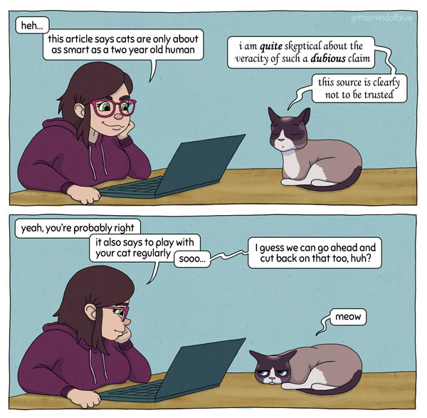 smart cat comic