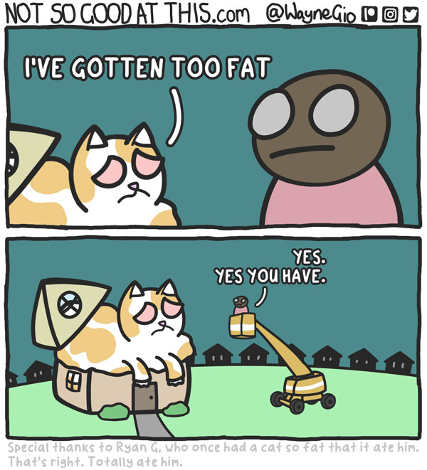 a very fat cat comic