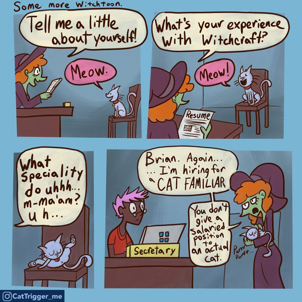witch familiar cat comic