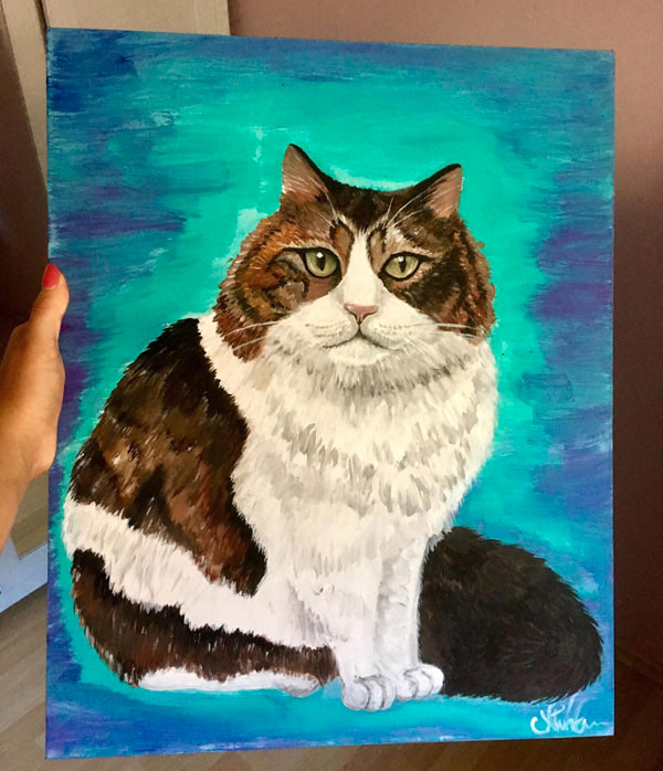amateur cat painting