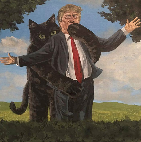 trump and cat art