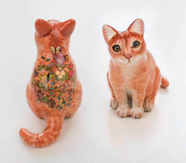 ceramic cat art