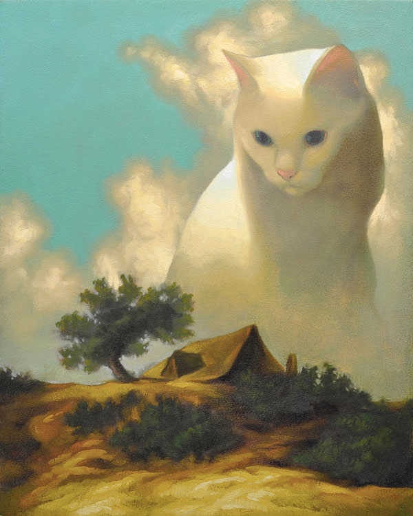 cat in the clouds art
