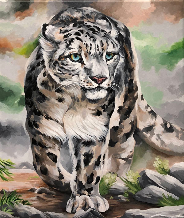 leopard painting art