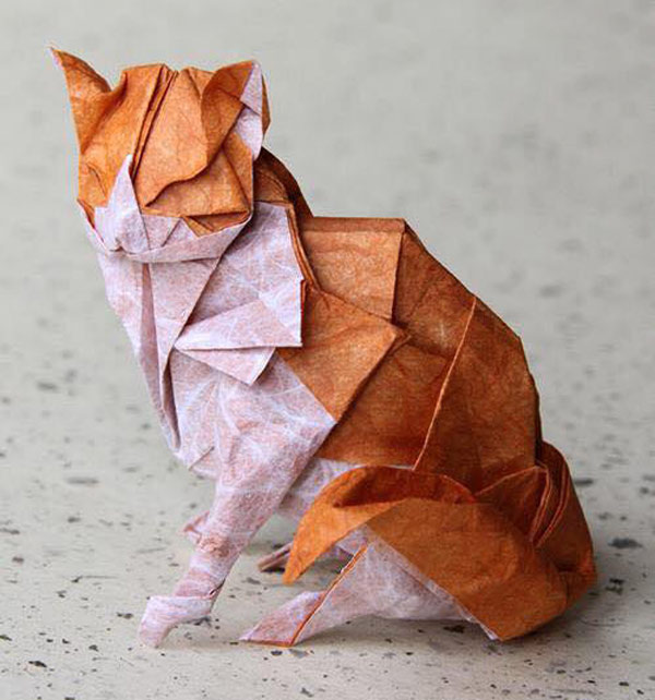 origami cat art