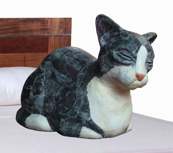 papier mache-cat-art
