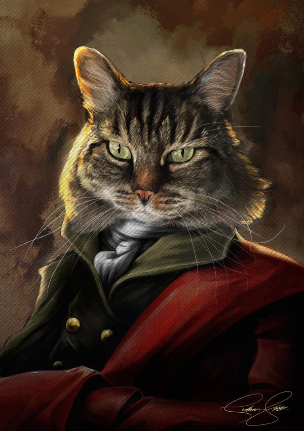regal cat portrait
