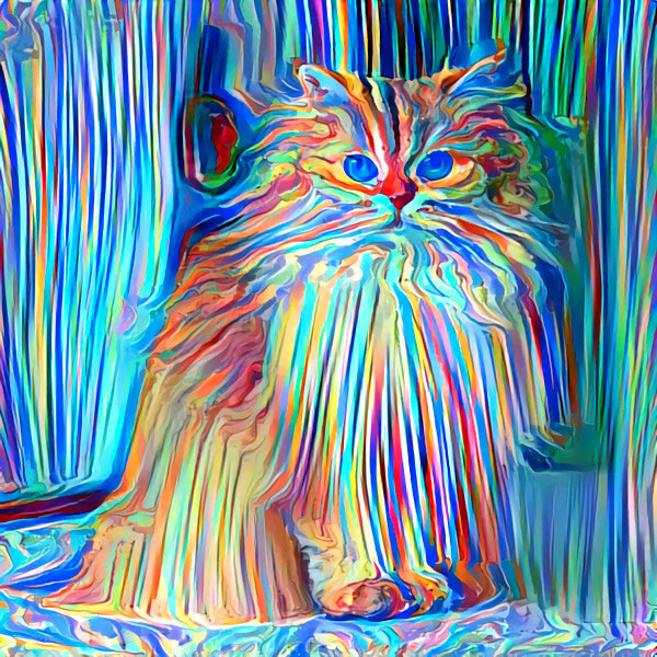 stripey cat art