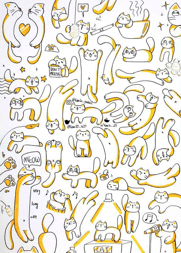 wall of cats  art