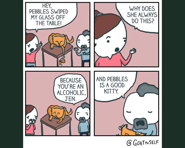 alcoholic cat comic