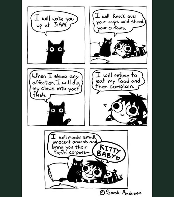 cat alarm clock comic