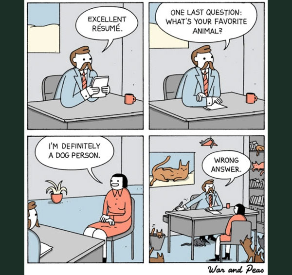 job cat comic